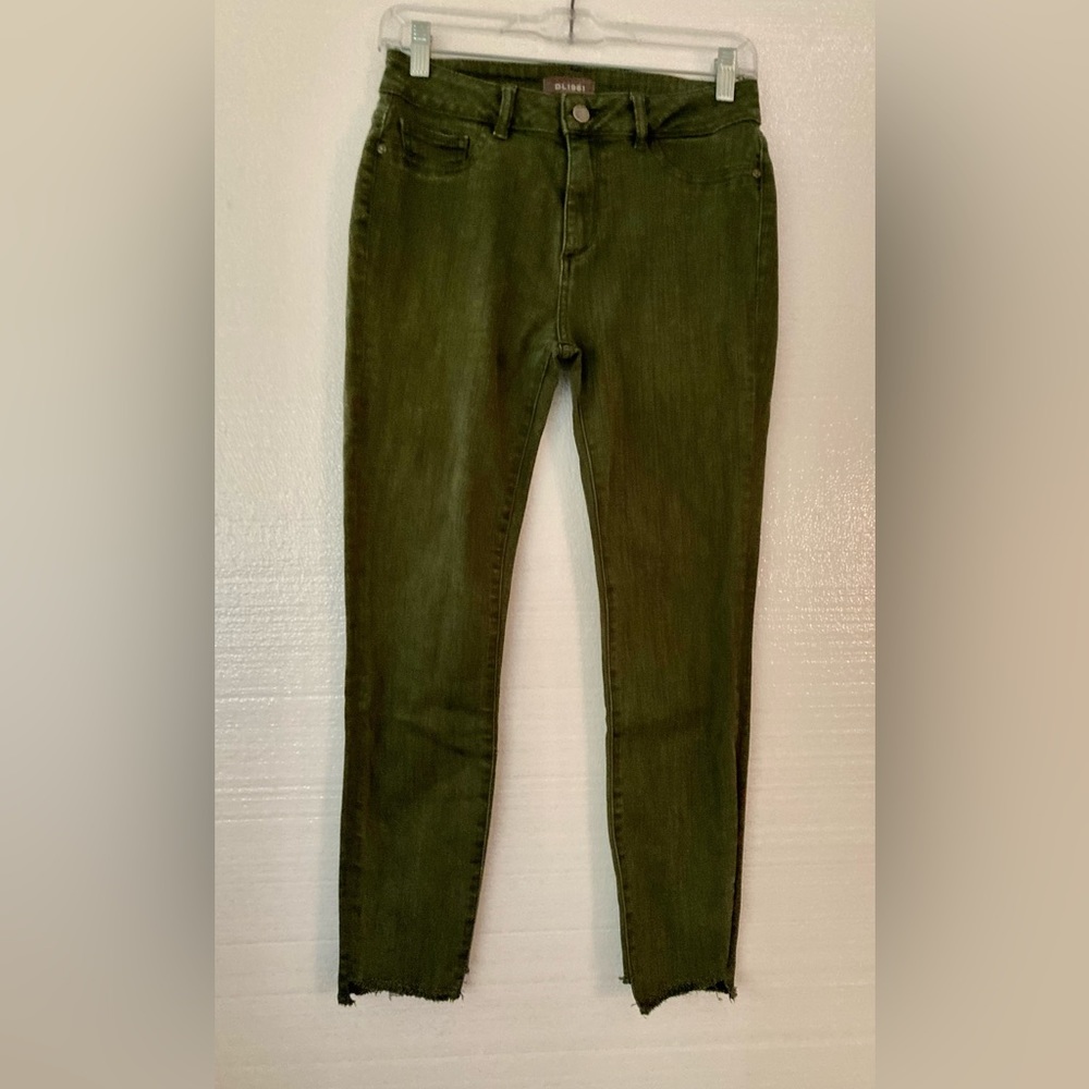 DL 1961 Florence Womens Skinny Jeans Instasculpt Jade Green Size 27